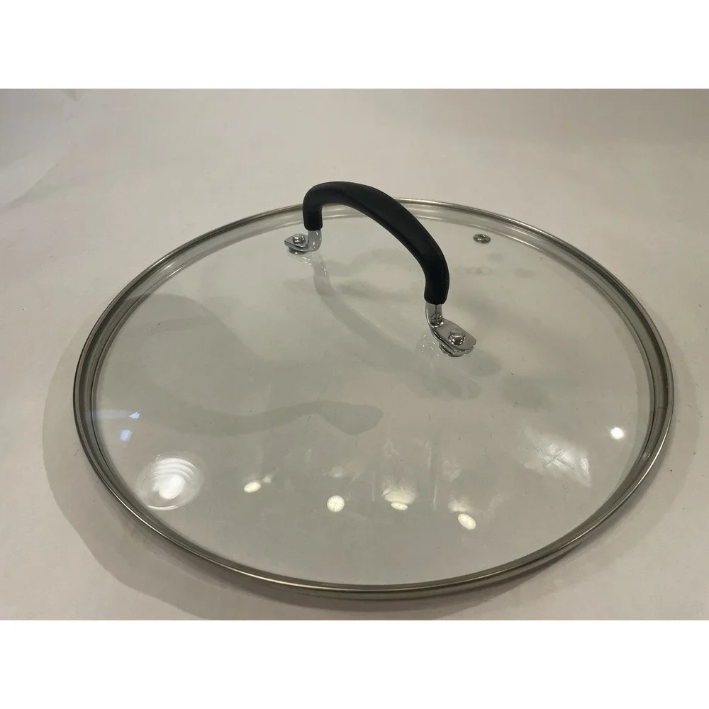Glass Pot Pan Saucepan Lid Replacement Round Rim: 11.5 in Large Cookware Glass